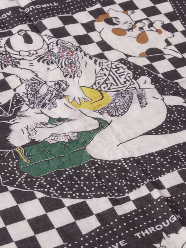 Kapital Fastcolor Selvedge Bandana (Rainskull No Woman No Cry)^ Scarves